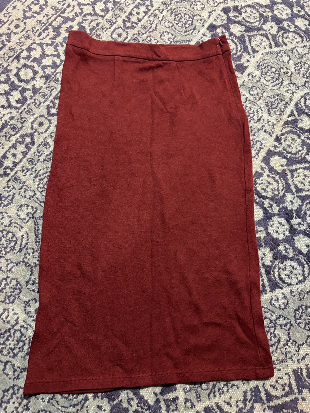 Topshop Deep Burgundy Pencil Skirt
